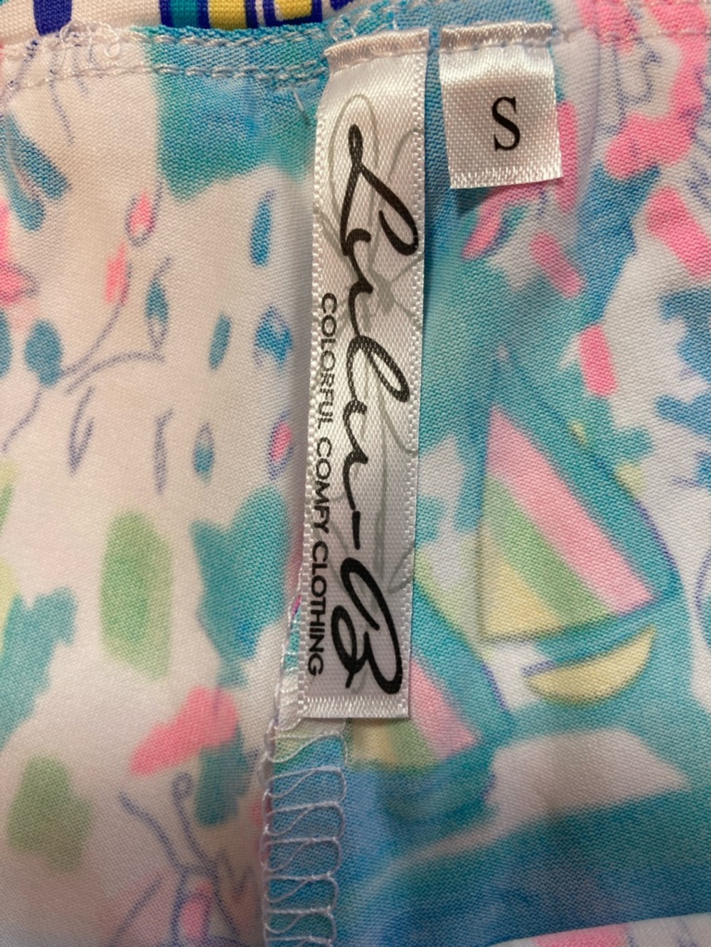 Lulu-B Coastal Floral Mini Skirt in Teal, Pink & White - Picture 2 of 12